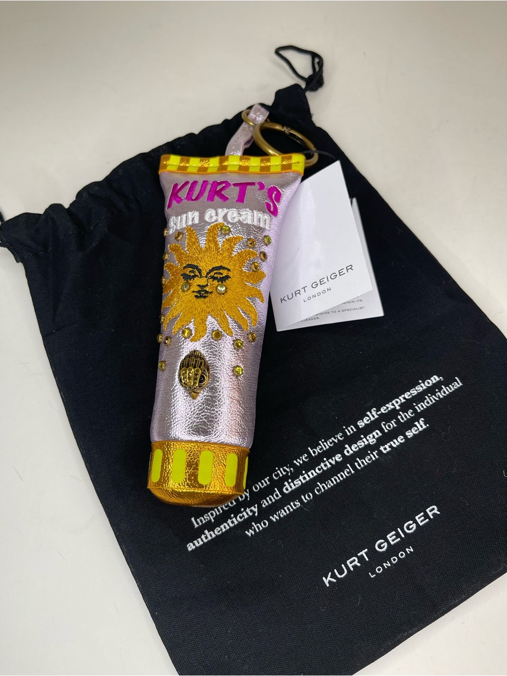 Kurt Geiger Kurt's Sun Cream' Keyring Charm